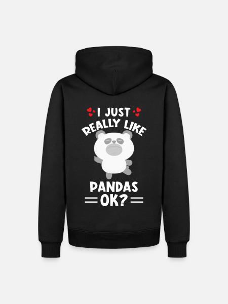 I just really like Pandas ok - Men’s Premium Organic Hoodie - black