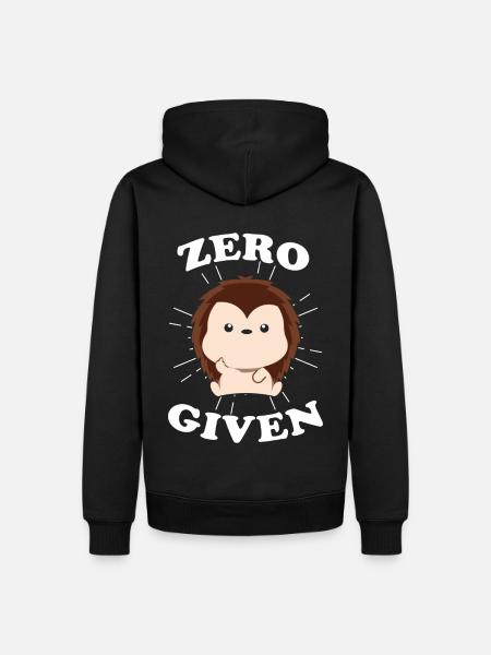 Hedgehog Middle Finger - Men’s Premium Organic Hoodie - black