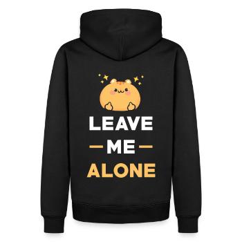 Anti Social Sozialer Abstand - Männer Premium Bio Hoodie - Schwarz - Hinten - Nico (187cm)