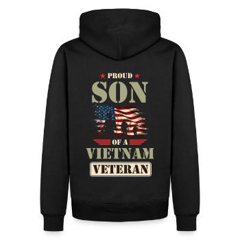 Fier fils d’un vétéran du Vietnam - Sweat à capuche Premium bio Homme - noir - Dos - Nico (187cm)