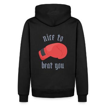 Boxer Gift Gant de boxe - Sweat à capuche Premium bio Homme - noir - Dos - Nico (187cm)