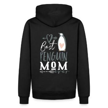Pingouin Meilleur Pingouin Mama - Sweat à capuche Premium bio Homme - noir - Dos - Nico (187cm)
