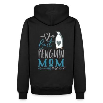 Pingouin Meilleur Pingouin Mama - Sweat à capuche Premium bio Homme - noir - Dos - Nico (187cm)