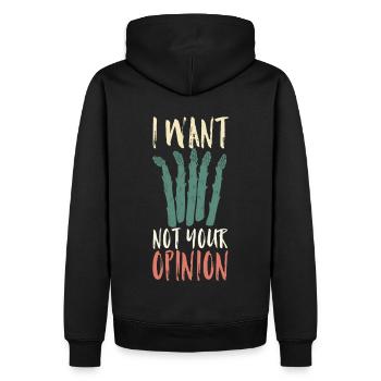 Asperge - Sweat à capuche Premium bio Homme - noir - Dos - Nico (187cm)
