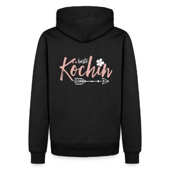 Beste Köchin - Männer Premium Bio Hoodie - Schwarz - Hinten - Nico (187cm)