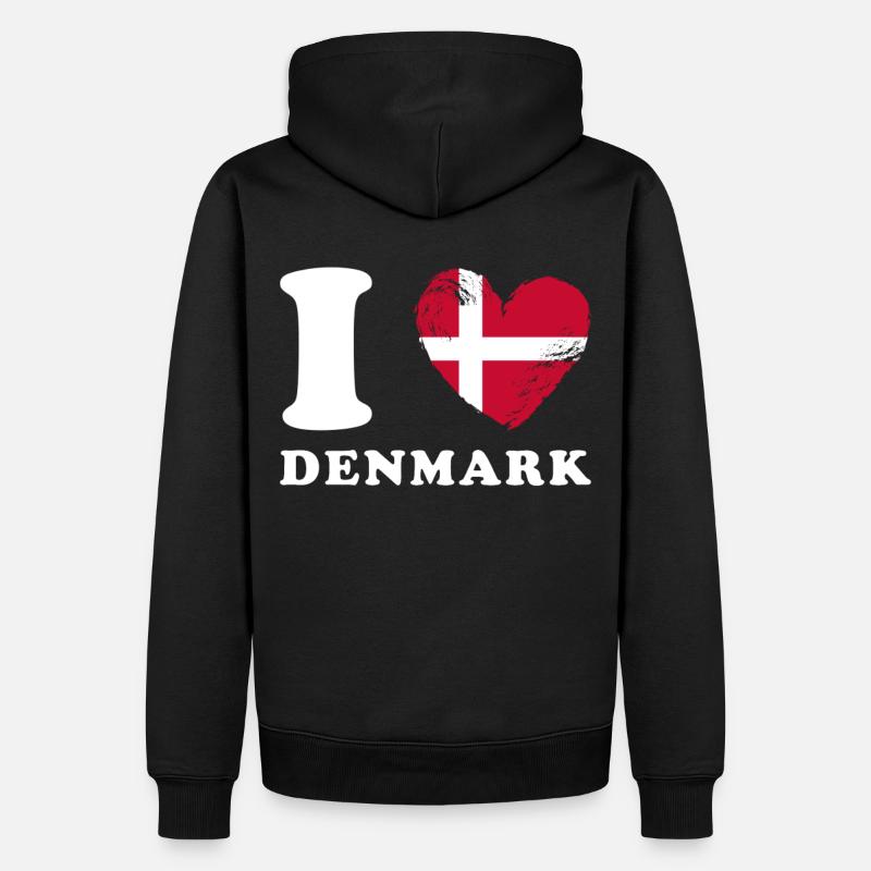 Dänemark J’aime le Danemark - Sweat à capuche Premium bio Homme - noir
