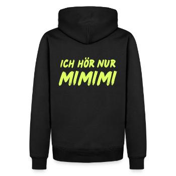 Mimimi - Männer Premium Bio Hoodie - Schwarz - Hinten - Nico (187cm)