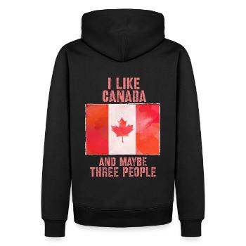 Canada - Sweat à capuche Premium bio Homme - noir - Dos - Nico (187cm)
