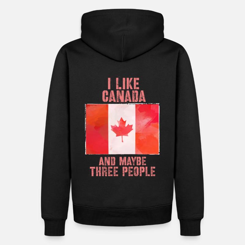 Kanada - Männer Premium Bio Hoodie - Schwarz