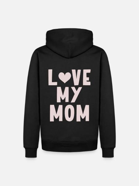 J’aime ma mère - Sweat à capuche Premium bio Homme - noir