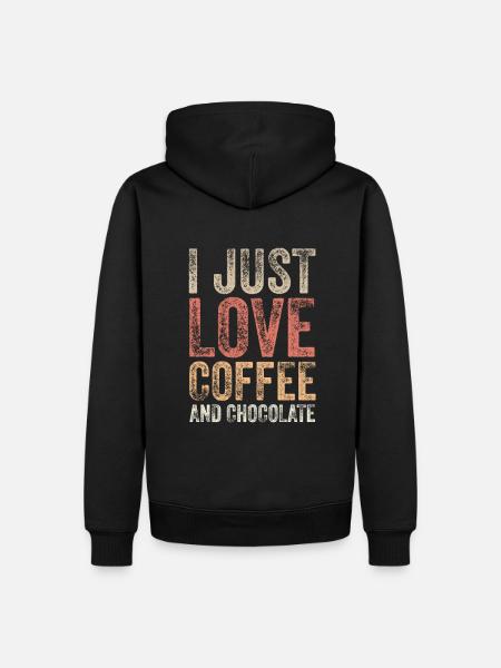 Chocolate and coffee - Men’s Premium Organic Hoodie - black