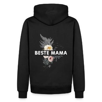Beste Mama - Männer Premium Bio Hoodie - Schwarz - Hinten - Nico (187cm)
