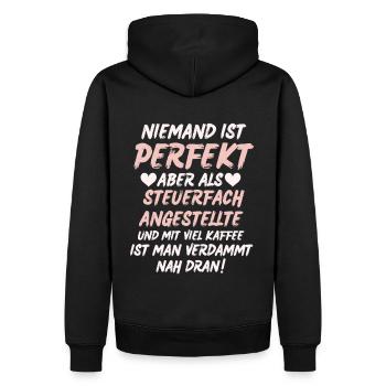 Steuerfachangestellte Geschenk - Männer Premium Bio Hoodie - Schwarz - Hinten - Nico (187cm)