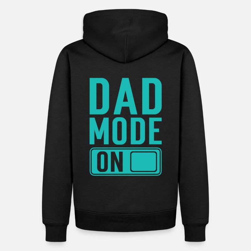Papa werdender Vater Geschenk Spruch - Männer Premium Bio Hoodie - Schwarz
