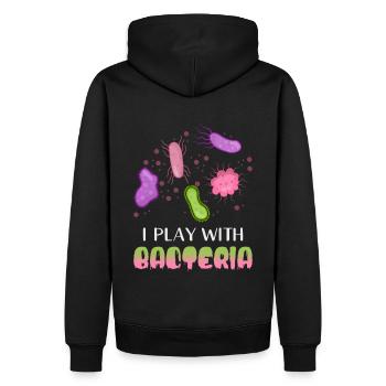 Biologie Spruch - Männer Premium Bio Hoodie - Schwarz - Hinten - Nico (187cm)