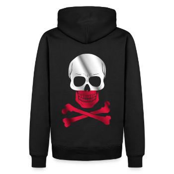 Drapeau de la Pologne - Sweat à capuche Premium bio Homme - noir - Dos - Nico (187cm)