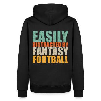 Fantasy Football - Sweat à capuche Premium bio Homme - noir - Dos - Nico (187cm)