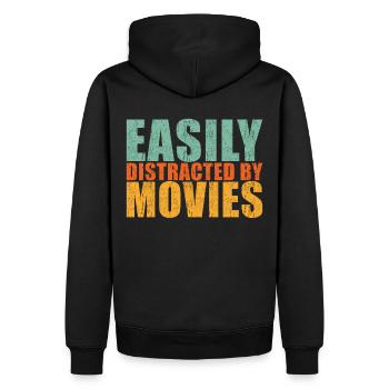 Fan de cinéma - Sweat à capuche Premium bio Homme - noir - Dos - Nico (187cm)