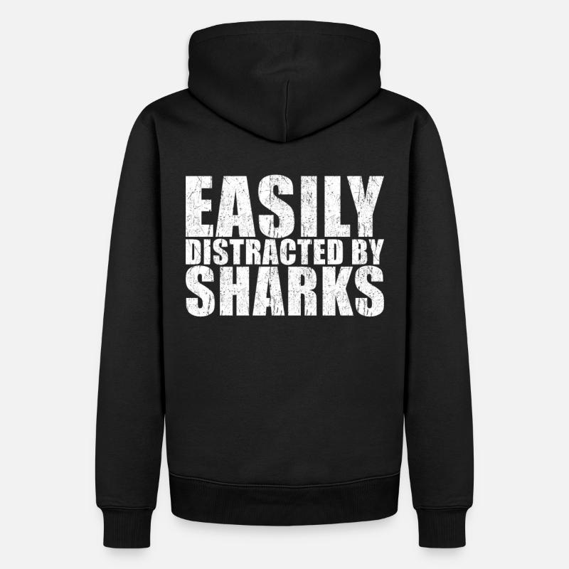 Hai Spruch - Männer Premium Bio Hoodie - Schwarz