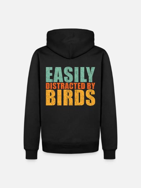 Vogel - Männer Premium Bio Hoodie - Schwarz