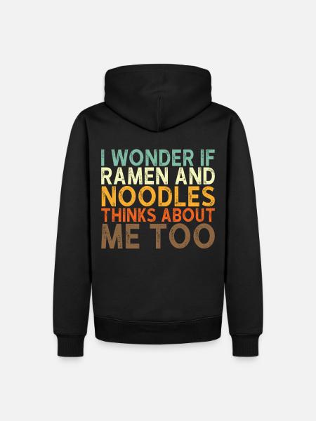 Dicton ramen Noodle - Sweat à capuche Premium bio Homme - noir