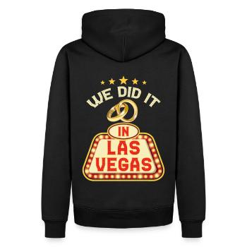 Las Vegas Hochzeit - Männer Premium Bio Hoodie - Schwarz - Hinten - Nico (187cm)
