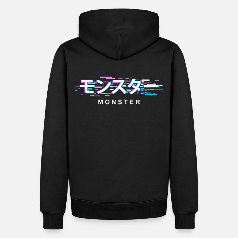 Monstre - Sweat à capuche Premium bio Homme - noir