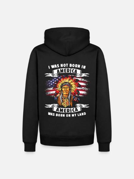 Indian USA Saying - Men’s Premium Organic Hoodie - black