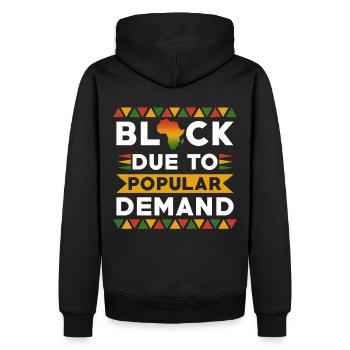 Black People - Men’s Premium Organic Hoodie - black - Back - Nico (187cm)