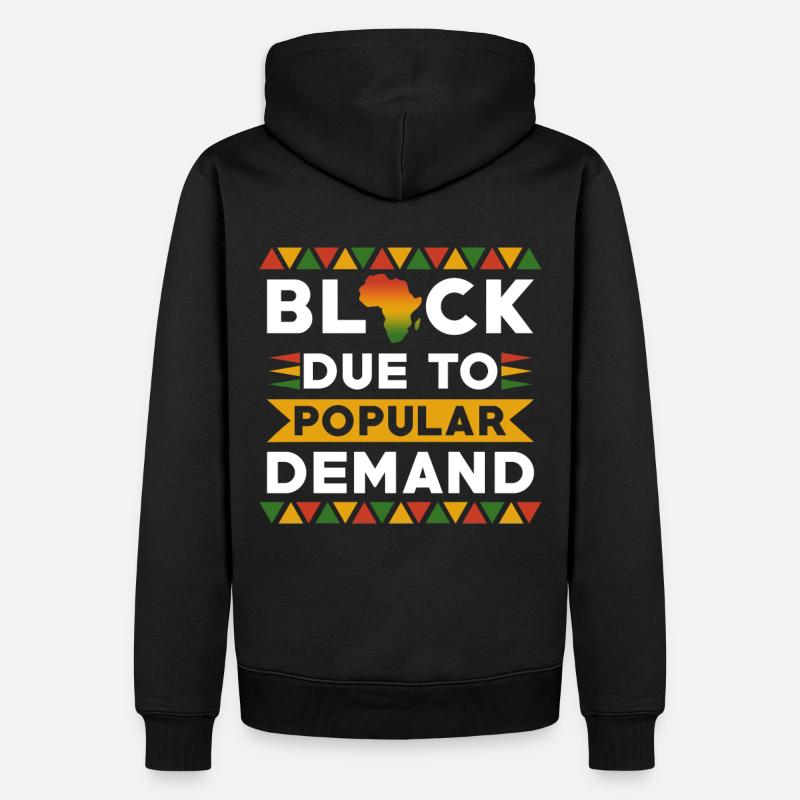 Les Noirs - Sweat à capuche Premium bio Homme - noir