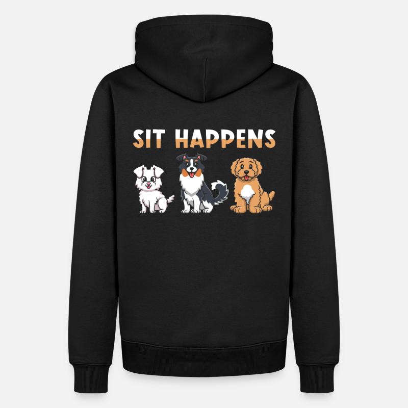 Dog Agility - Männer Premium Bio Hoodie - Schwarz
