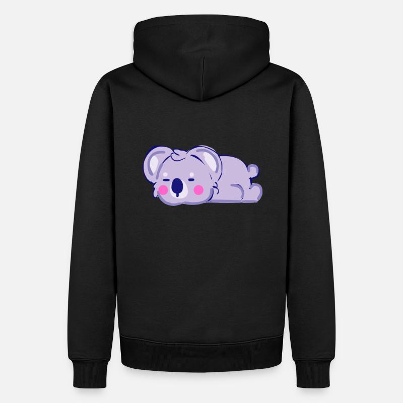 Schlafendes Koala - Männer Premium Bio Hoodie - Schwarz