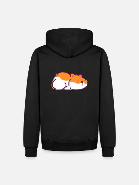 Sleeping hamster - Men’s Premium Organic Hoodie - black