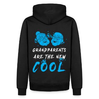 Les grands-parents aînés disent - Sweat à capuche Premium bio Homme - noir - Dos - Nico (187cm)