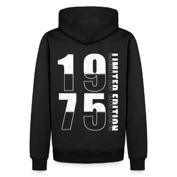 1975 Édition Limitée Anniversaire - Sweat à capuche Premium bio Homme - noir - Dos - Nico (187cm)