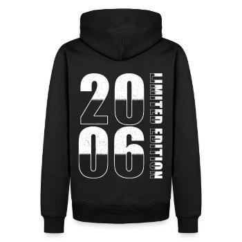 2006 Limited Edition Geburstag - Männer Premium Bio Hoodie - Schwarz - Hinten - Nico (187cm)
