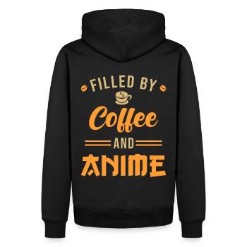 Anime - Sweat à capuche Premium bio Homme - noir - Dos - Nico (187cm)
