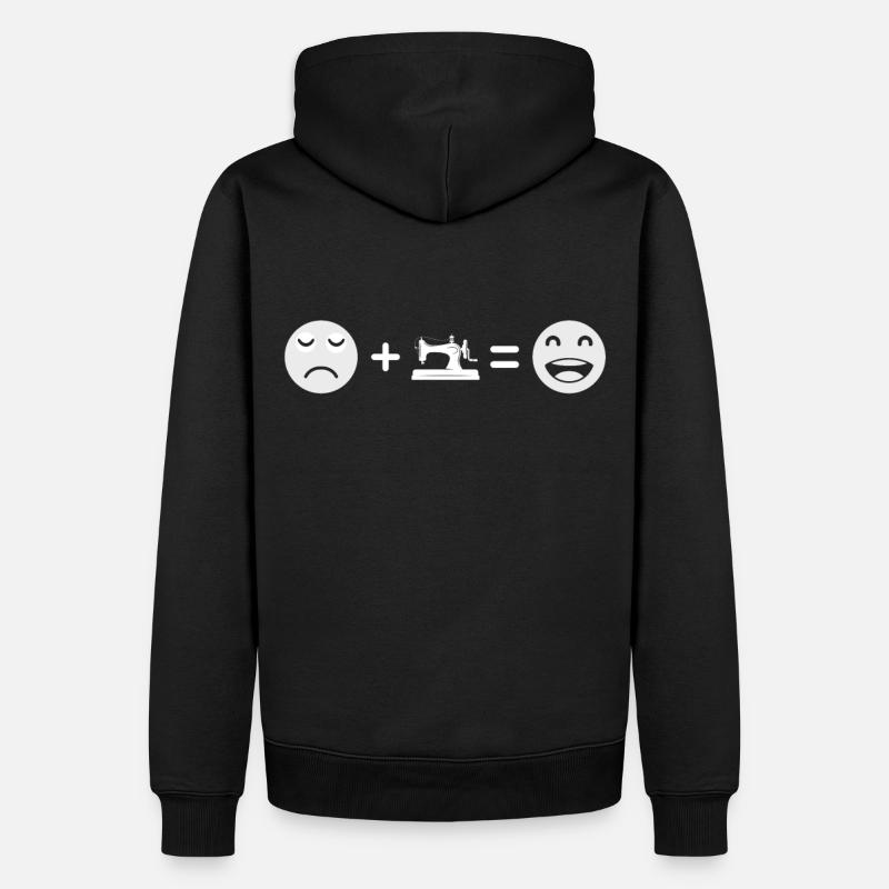 Nähen - Männer Premium Bio Hoodie - Schwarz