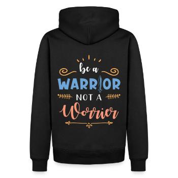 Inspiration Quote Slogan Fighter - Men’s Premium Organic Hoodie - black - Back - Nico (187cm)