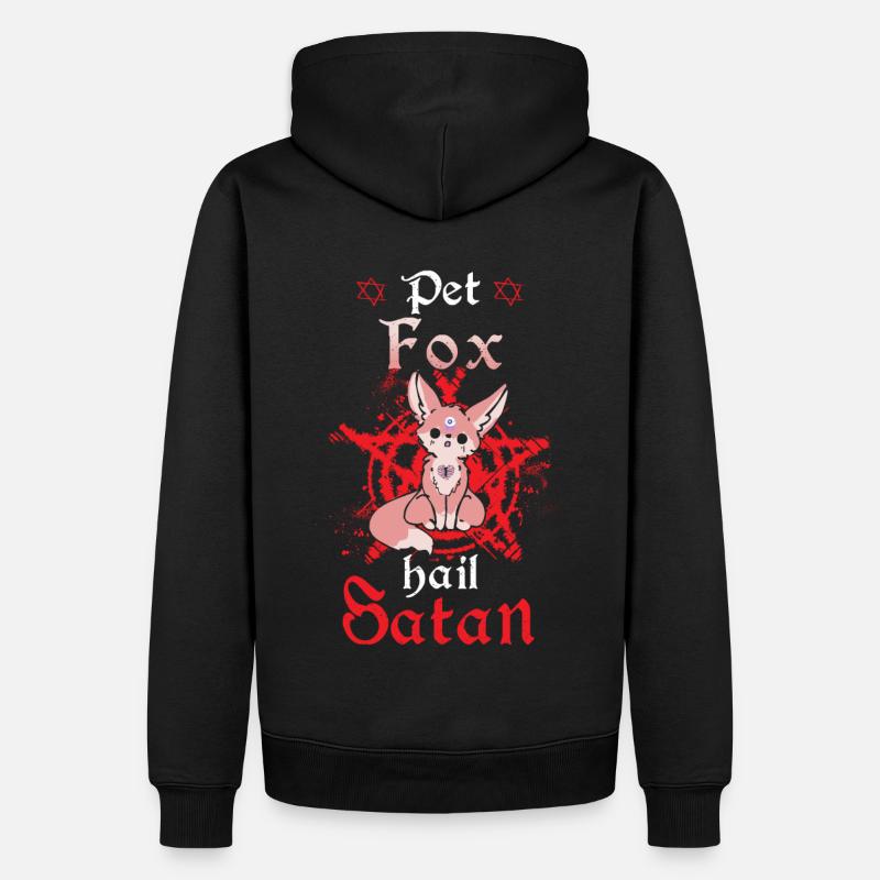 Pet Fox Hail Satan - Men’s Premium Organic Hoodie - black