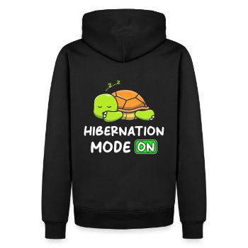 Mode hibernation An avec Turtle - Sweat à capuche Premium bio Homme - noir - Dos - Nico (187cm)