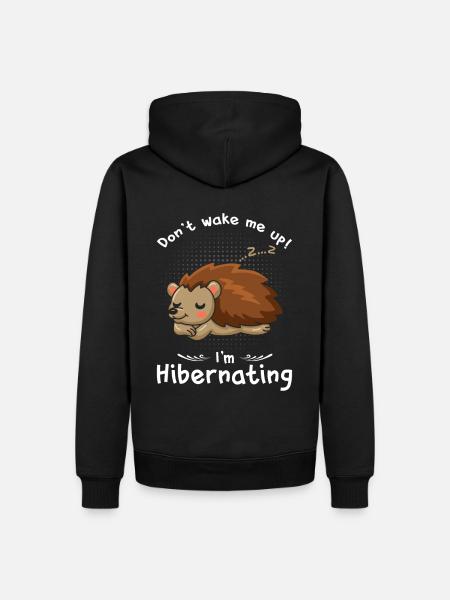 Hibernation Don't Wake Me Hedgehogs - Men’s Premium Organic Hoodie - black