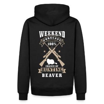 Bieber Jäger disant - Sweat à capuche Premium bio Homme - noir - Dos - Nico (187cm)