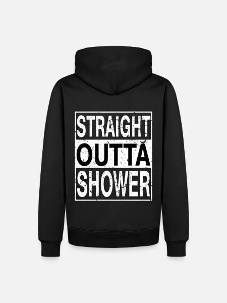 Straight outta Shower - Men’s Premium Organic Hoodie - black