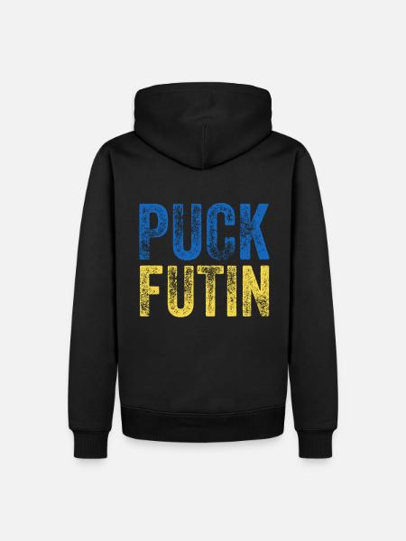 PUCK FUTIN Ukraine - Men’s Premium Organic Hoodie - black