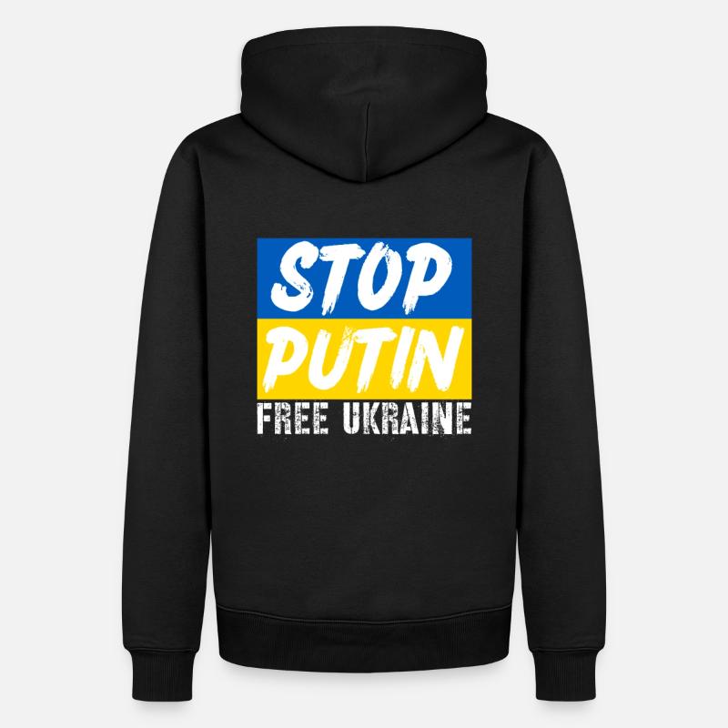 Arrêtez Poutine - Sweat à capuche Premium bio Homme - noir