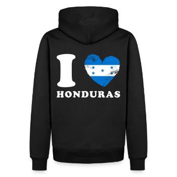 J’adore le Honduras - Sweat à capuche Premium bio Homme - noir - Dos - Nico (187cm)