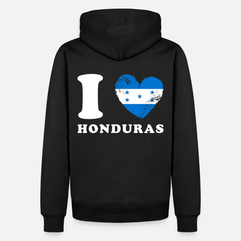 Ich liebe Honduras - Männer Premium Bio Hoodie - Schwarz