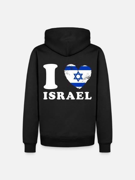 J’adore Isreal - Sweat à capuche Premium bio Homme - noir