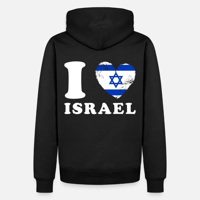 J’adore Isreal - Sweat à capuche Premium bio Homme - noir